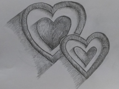 pencil drawing of a heart