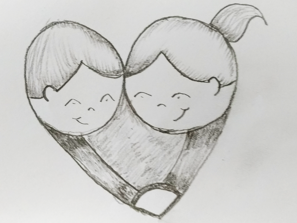 Love Couple Heart Art by MLSPcArt on Dribbble