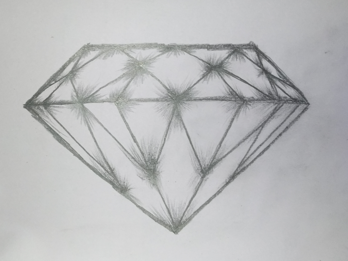 aluminium collage...i mean diamonds, right diamond... | Diamond tattoo  designs, Diamond drawing, Jewelry drawing