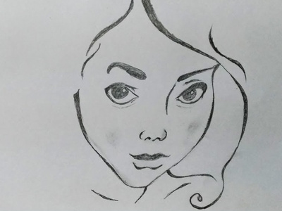 simple pencil drawings faces