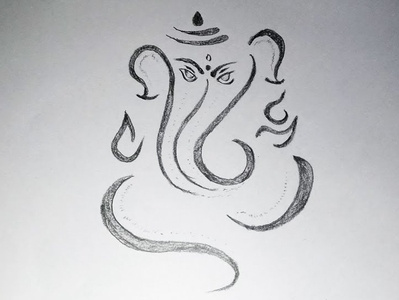 how to draw a simple lord ganesha