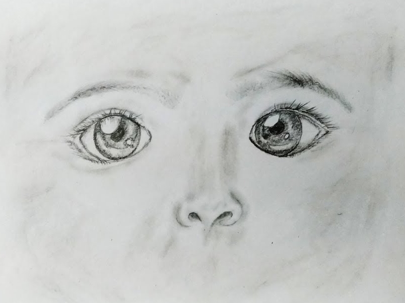 baby eyes drawing