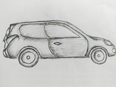 Old Realistic Car Art