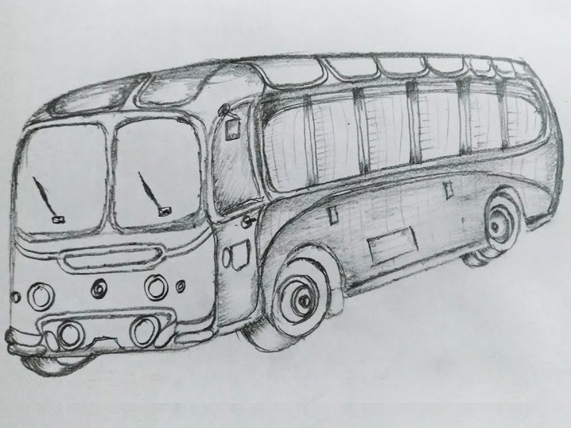 40 Old School Bus Drawing Illustrations RoyaltyFree Vector Graphics   Clip Art  iStock