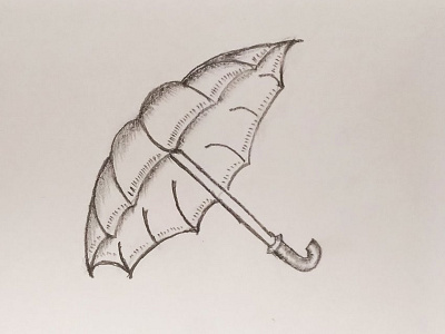 umbrella drawing sketch