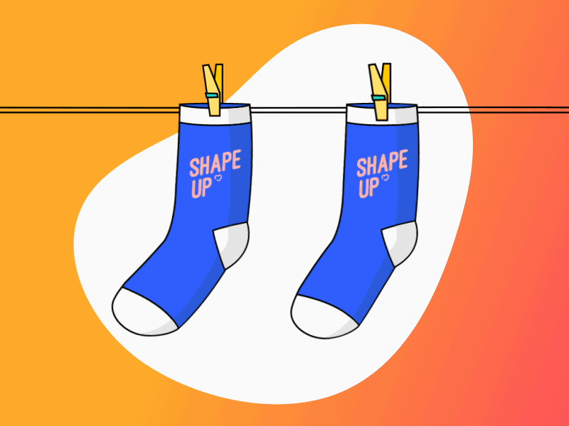 Lost Sock Day design flat gif illustration logo sock