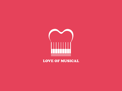 love of musical branding design illustration logo