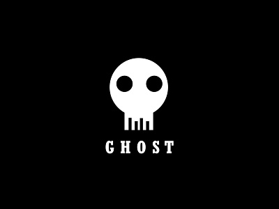 Ghost branding design flat icon illustration logo