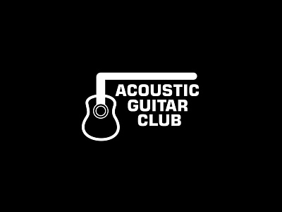 acoustic guitar club art branding coreldraw creative design illustration ilustrator logo vector