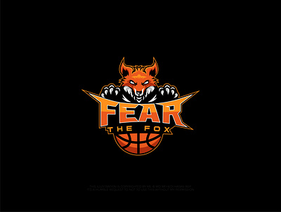 Fear the Fox Sports Logo basketball design fear fox illustration logo mascot logo sports logo sports team vector