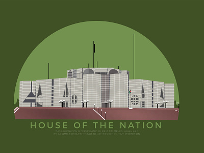 House of the Nation bangladesh design illustration jatiya sangsad logo national parliament vector