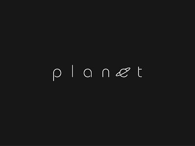 Minimal Planet Logo branding logo minimal minimalist logo planet typography vector