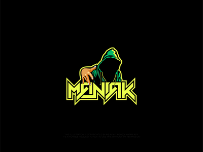 Maniak Rapper Logo branding hoodie logo mascot music rapper typography