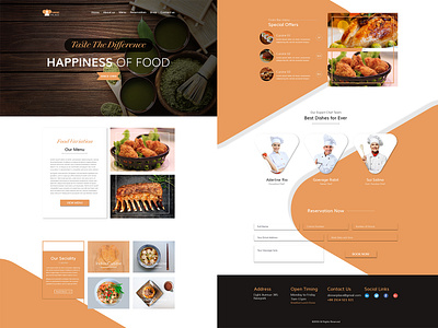 Restaurant Web Template (Home Page) restaurant restaurant website web template web theme