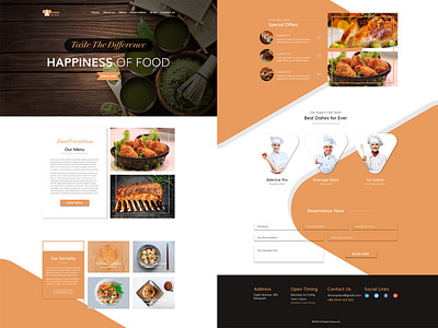 Restaurant Web Template (Home Page)