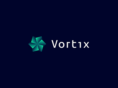 Vortix logo concept brand