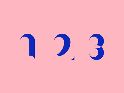1 2 3 Typography 1 123 2 3 branding clean colorful creative design elegant illustration logo logomark mark minimal numer typography