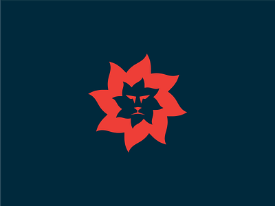 Lion sun branding clean creative design elegant flat icon illustration minimal vector