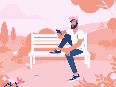 Guy on a Bench