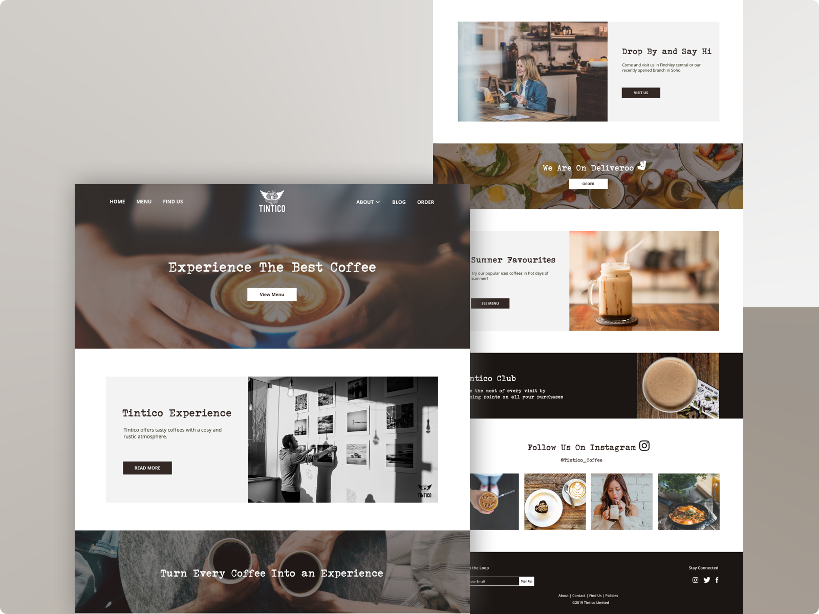 Coffeeshop Landing Page By Maryam On Dribbble