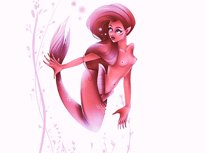 Hello! MerMay artwork challenge characterdesign digital drawing girl illustration mermaid mermaids mermay pink procreate