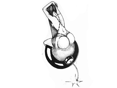 Desire bomb drawing eroticart girl graphic illustration sexsbomb