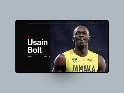 Hall of Fame | Olympic Games black concept dark ui interface sport ui sports sports design typography ui uidesign ux web webdesign website