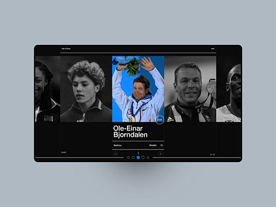 Hall of Fame | Olympic Games black concept dark ui flat interface sketch sport sport ui sports design typography ui uidesign ux web webdesign website