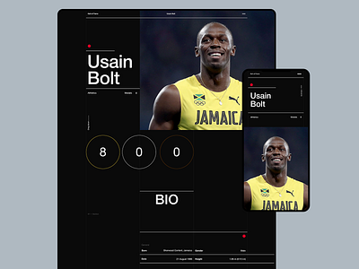 Hall of Fame | Olympic Games black concept dark ui flat interface sketch sport sport ui sports design typography ui uidesign ux web webdesign website