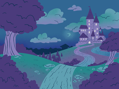 Fairy Tale Quest - OK Children's Theatre Event art background castle digital art forest illustration illustrator lanscape procreate