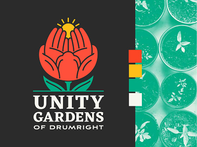 Unity Gardens Branding branding design garden graphic design illustration illustrator logo non-profit outdoors plants