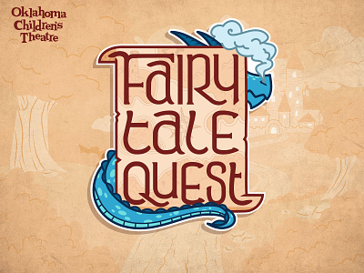 Fairy Tale Quest Logo art branding children design digital art dragon event illustration illustrator logo medieval procreate
