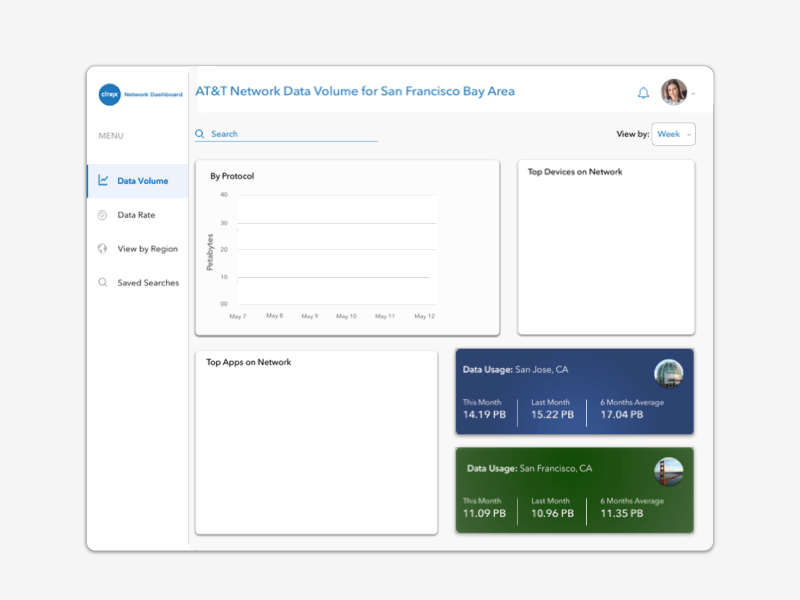 Citrix Bmi Dashboard (Animated Version) dashboard data information design information visualization infovis infoviz network ui ux ui