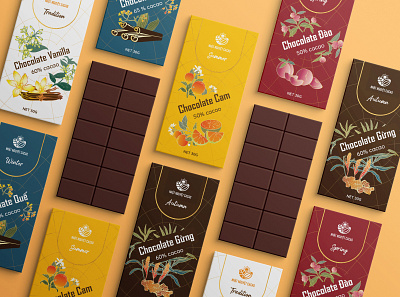 Nhat Nguyet Cacao Chocolate branding cacao chocolat chocolate cocoa design graphic design illustration packaging