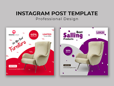 Banner template for furniture sale cover media