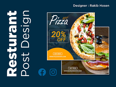 Resturant social media post design advertisement blog design business facebook ad facebook ads facebook banner facebook cover facebook design facebook post design instagram post design post design facebook product ads design for facebook rakib6644 web banner ad web banner design