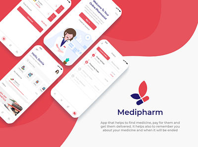 Medipharm app app design ios pharmacy ui ux