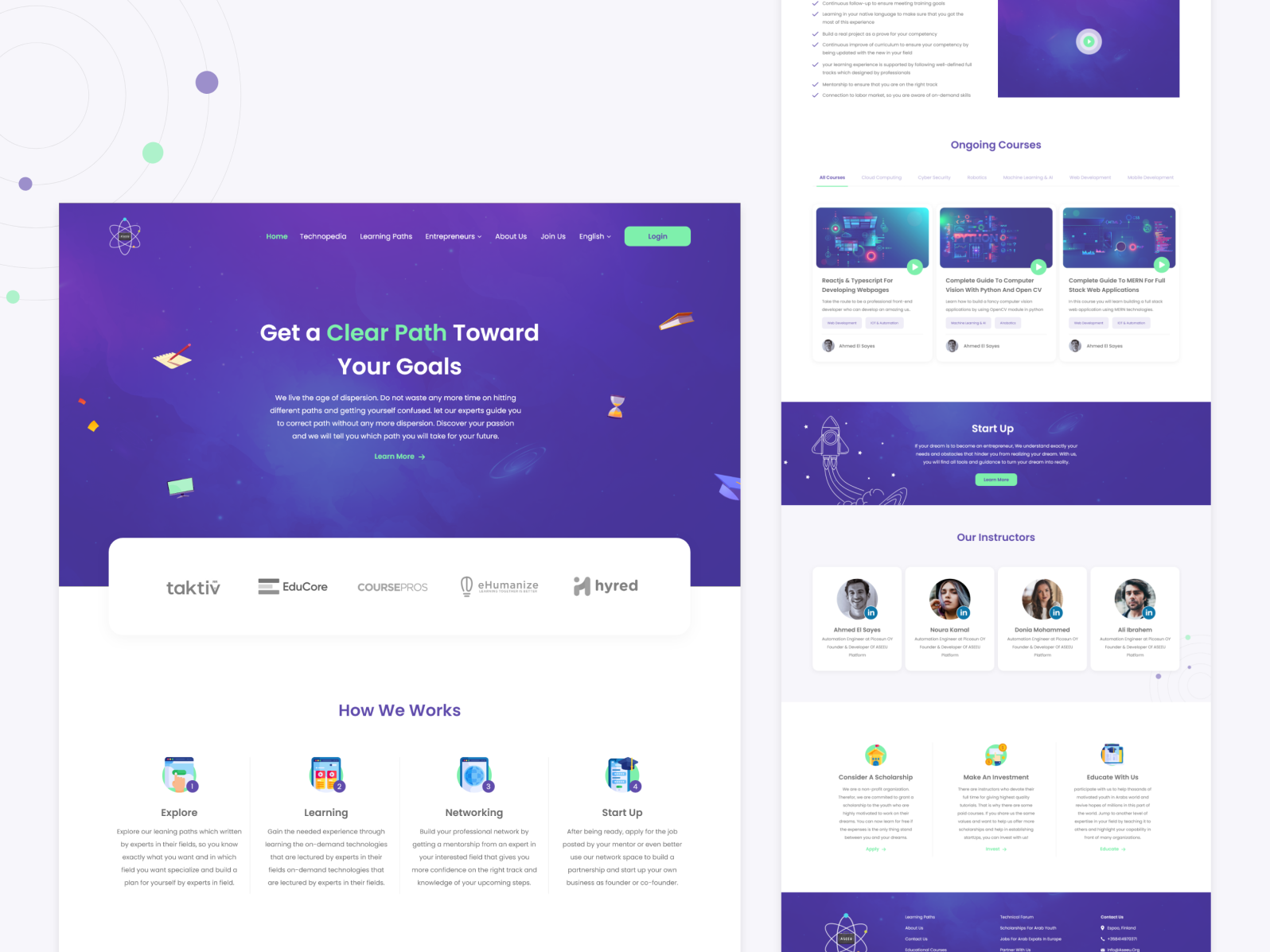 ASEEU Website by Donia El Malky on Dribbble