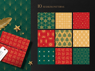 Christmas Geometric Patterns branding christmas christmas patterns geometric pattern graphic graphic design new year pattern seamless