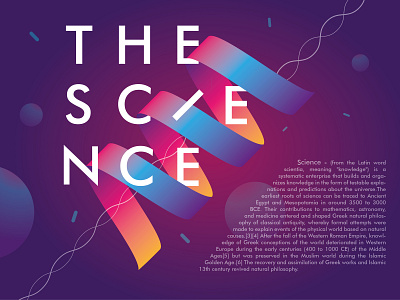 Science graphic design illustration typogaphy