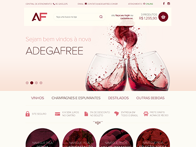 Adegafree drinks ecommerce magento shopping wine