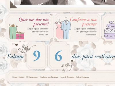 Footer - Ricardo and Mari Wedding - Bleez Agência Digital bleez brazil countdown ecommerce flowers footer fortaleza magento wedding