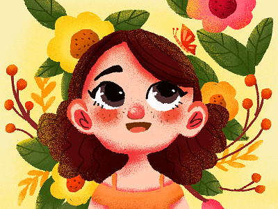 Little Girl app design girl illustration illustrations ui web