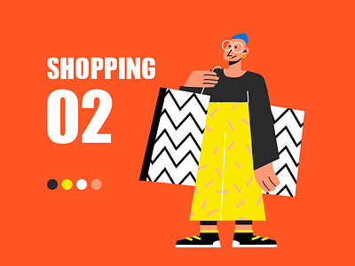 Shopping app design icon illustration ui web
