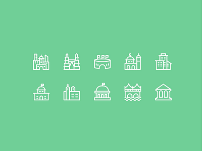 Smoothie landmarks icon building icon icon icon design iconset landmark icon