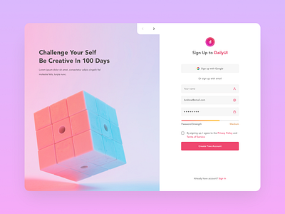 Simple Sign Up Form daily ui dailyui dailyuichallenge sign up form sign up ui signup ui design uidesign