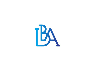 I B A - logo design brand branding design english gradinet graphic design iba letter logo logodesign logotype sex type type design typo typography vector