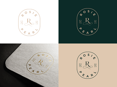 Rosie Pearl Logo Concept brand identity branding design elegant logo logo minimalist logo vector