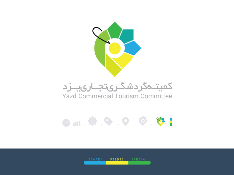 Yazd Commercial Tourism Committee لوگو فارسی لوگوتایپ لوگو city typography logotype logo art design branding