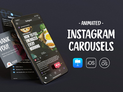 Animated Instagram Carousels carousels instagram ios keynote macos social media templates